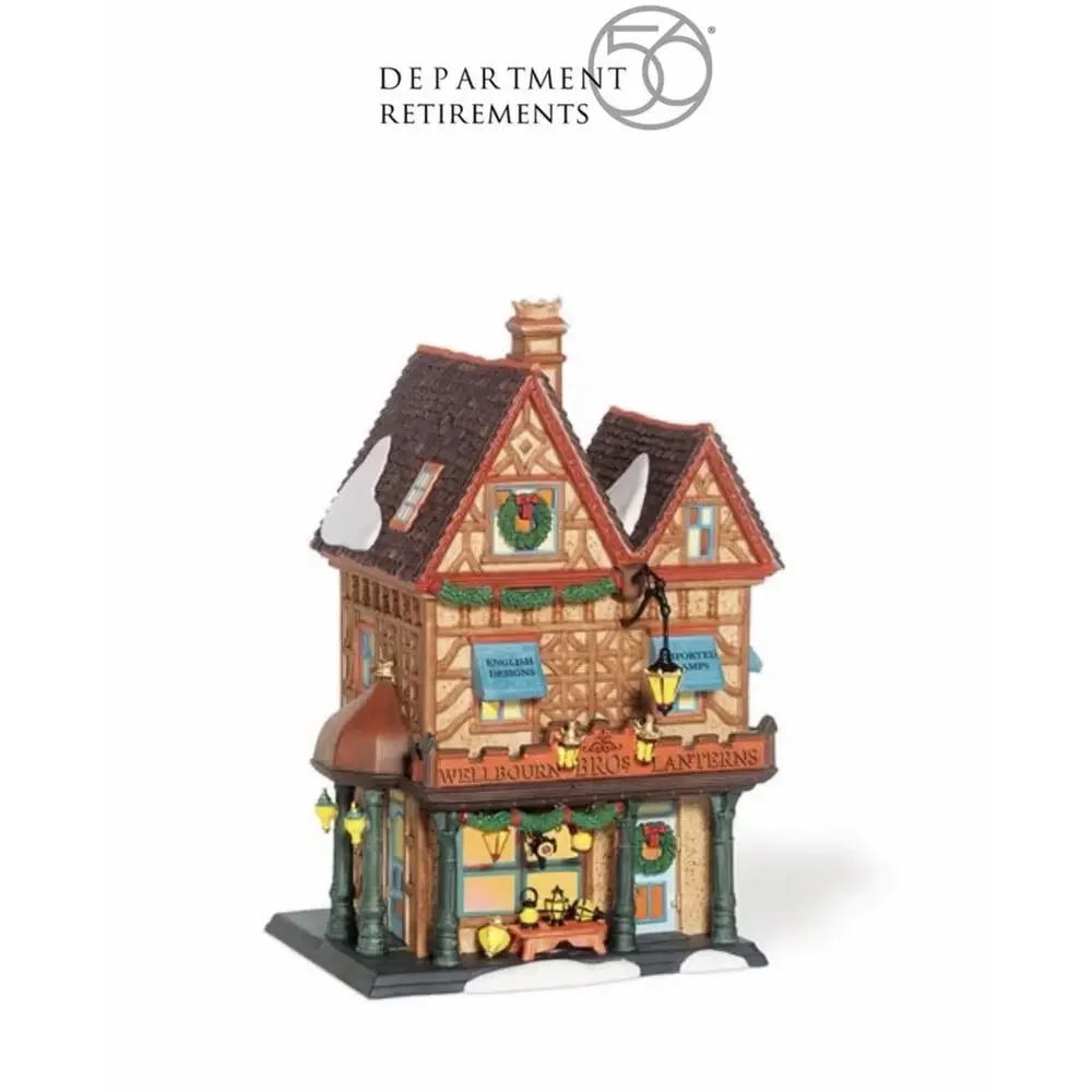 RARE Vintage 2007 Dept 56 Dickens Village Wellbourn Bros Lanterns **READ